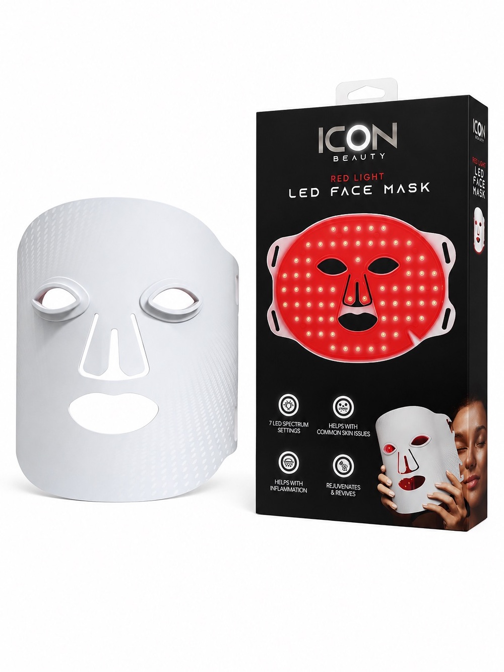 Icon Beauty LED Face Mask • 7 Different LED Color Modes • NEW IN BOX